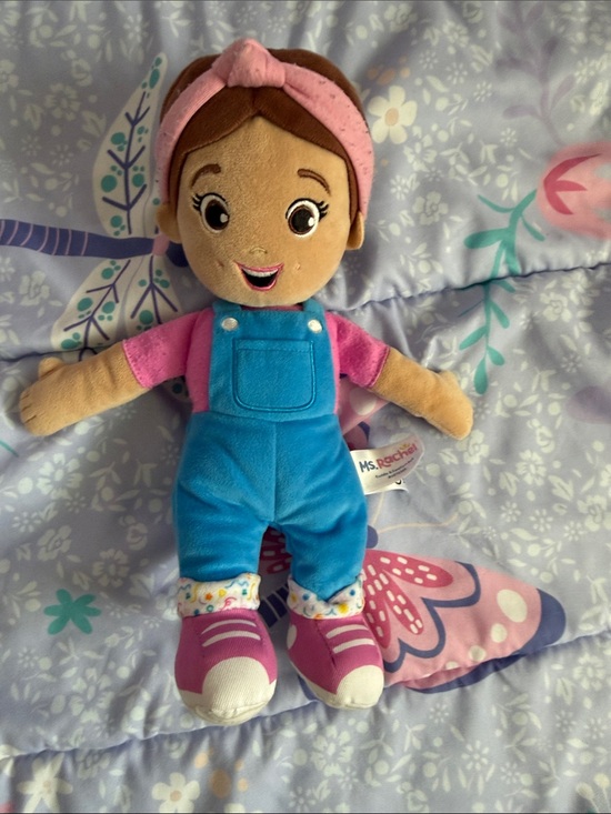 Rachel Other - Ms.Rachel Plush Doll in Pink Headband & Blue Overalls